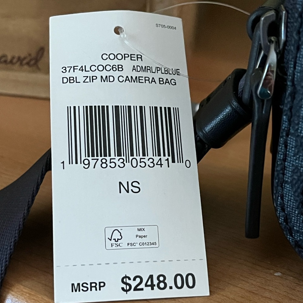 Michael Kors Dark Blue Monogram Crossbody Bag - Picture 2 of 4